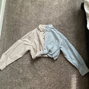 Striped Button-Up Shirt